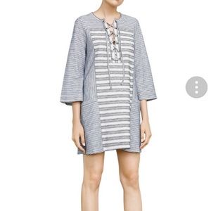 BCBGMaxAzria Lani Tie Front Striped Knit .LIKE NEW